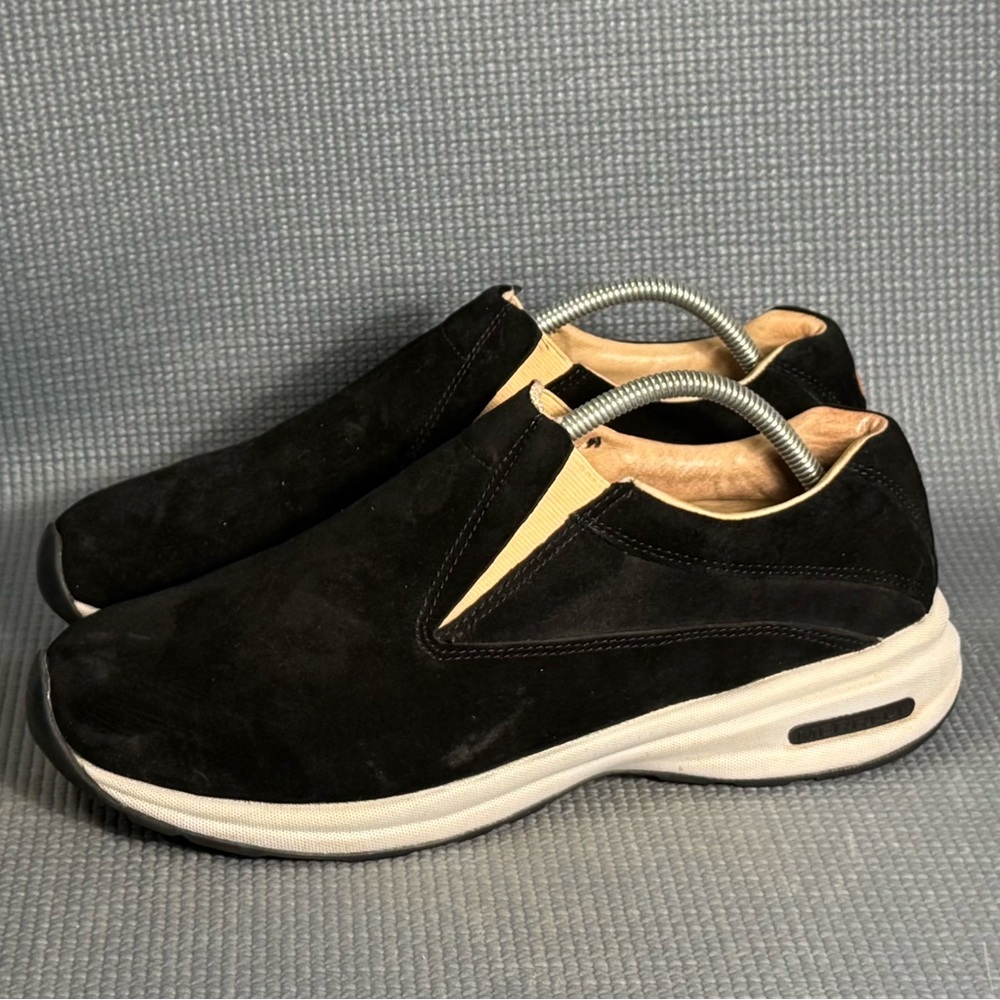 Merrell Men’s Board Runner Loafers Black Air Cushion Leather Slip On Size‎ 10.5